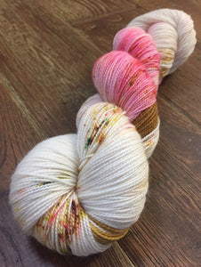 Superwash Merino Nylon Titanium Sock Yarn, 100g/3.5oz, Silly Heart