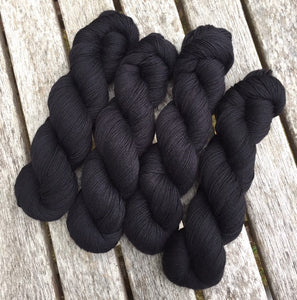 Superwash BFL Nylon Ultimate Sock Yarn, 100g/3.5oz, Have You Seen This Wizard, Black Yarn