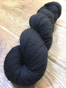 Superwash BFL Nylon Ultimate Sock Yarn, 100g/3.5oz, Have You Seen This Wizard, Black Yarn