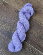 Load image into Gallery viewer, Superwash Merino Single Ply Fingering Yarn, 100g/3.5oz, Lady Susan, Lilac, Semi Solid

