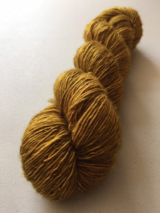 Superwash Merino Single Ply Fingering Yarn, 100g/3.5oz, Gold Rush