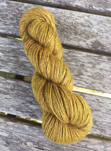 Non Superwash Bluefaced Leicester Gotland DK Light Worsted Yarn, 100g/3.5oz, Gold Rush