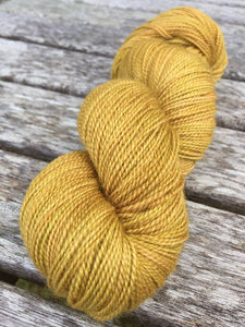 Non Superwash, No Nylon Corriedale Sock Yarn, 100g/3.5oz, Gold Rush