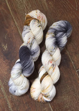 Load image into Gallery viewer, Superwash Merino Nylon Titanium Sock Yarn, 100g/3.5oz, Meetings Have Biscuits
