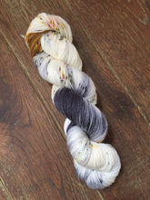Load image into Gallery viewer, Superwash Merino Nylon Titanium Sock Yarn, 100g/3.5oz, Meetings Have Biscuits
