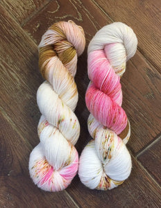 Superwash Merino Nylon Titanium Sock Yarn, 100g/3.5oz, Silly Heart