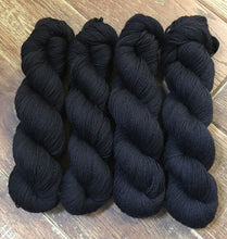 Load image into Gallery viewer, Superwash BFL Nylon Ultimate Sock Yarn, 100g/3.5oz, Have You Seen This Wizard, Black Yarn

