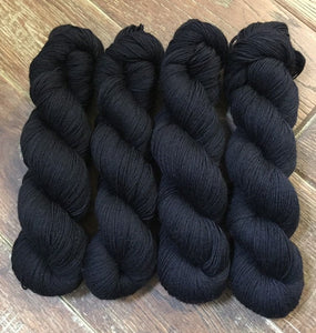 Superwash BFL Nylon Ultimate Sock Yarn, 100g/3.5oz, Have You Seen This Wizard, Black Yarn