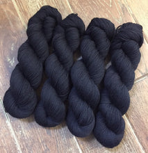 Load image into Gallery viewer, Superwash BFL Nylon Ultimate Sock Yarn, 100g/3.5oz, Have You Seen This Wizard, Black Yarn

