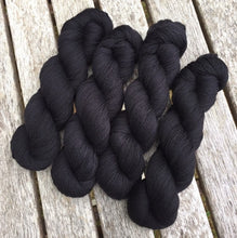 Load image into Gallery viewer, Superwash BFL Nylon Ultimate Sock Yarn, 100g/3.5oz, Have You Seen This Wizard, Black Yarn
