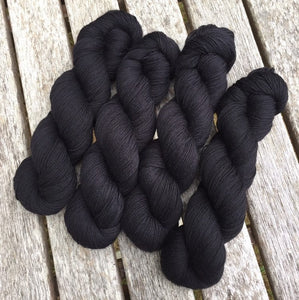 Superwash BFL Nylon Ultimate Sock Yarn, 100g/3.5oz, Have You Seen This Wizard, Black Yarn