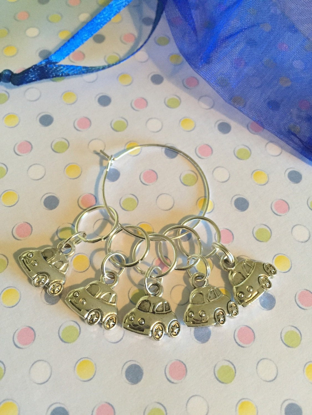 Set of 5 Cars Stitch Markers
