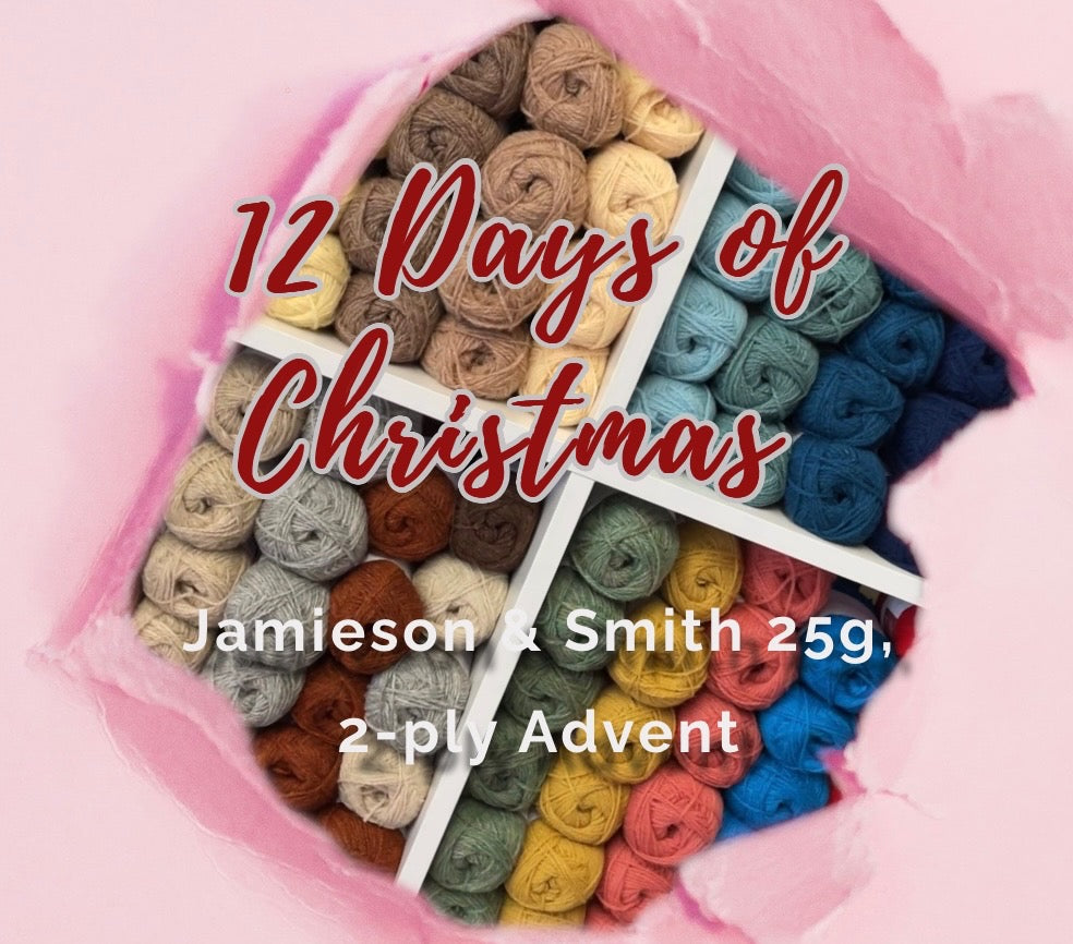 Pre-Order: 12 Days of Christmas 25g 2-Ply Jumper Weight Advent