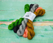 Load image into Gallery viewer, That’s Gossip Minis Sock Set, Superwash Bluefaced Leicester, 100g
