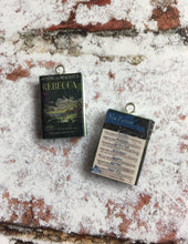 Load image into Gallery viewer, Miniature Book Charm Stitch Marker, Rebecca, Daphne du Maurier inspired
