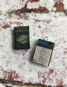 Miniature Book Charm Stitch Marker, Rebecca, Daphne du Maurier inspired