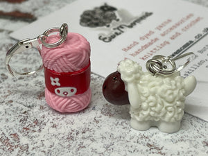 Wool Themed Progress Keeper Stitch Markers Set