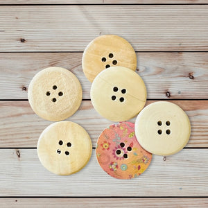 Large Flower Pattern Buttons, 30mm