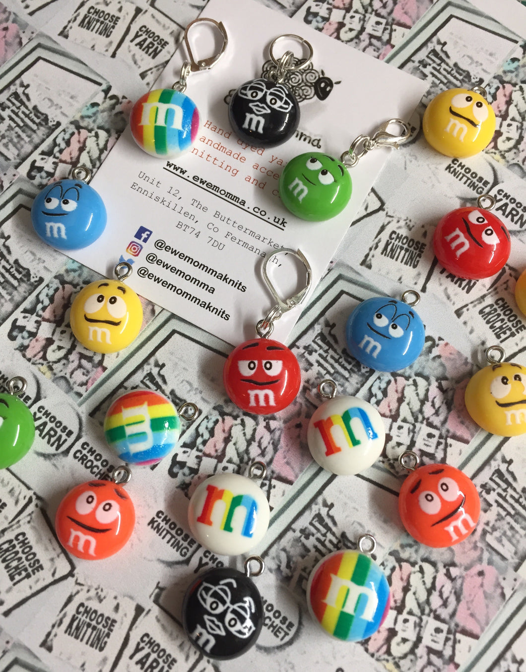 M&Ms Candy Charm Progress Keeper Stitch Marker