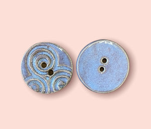 Celtic Spiral/Triskele Ceramic Buttons, 27mm