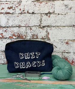 Knit Knacks Denim Indigo Notions Pouch