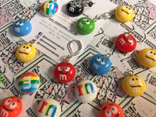 Load image into Gallery viewer, M&amp;Ms Candy Charm Progress Keeper Stitch Marker
