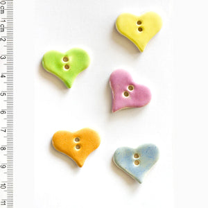 Pastel Hearts Button set