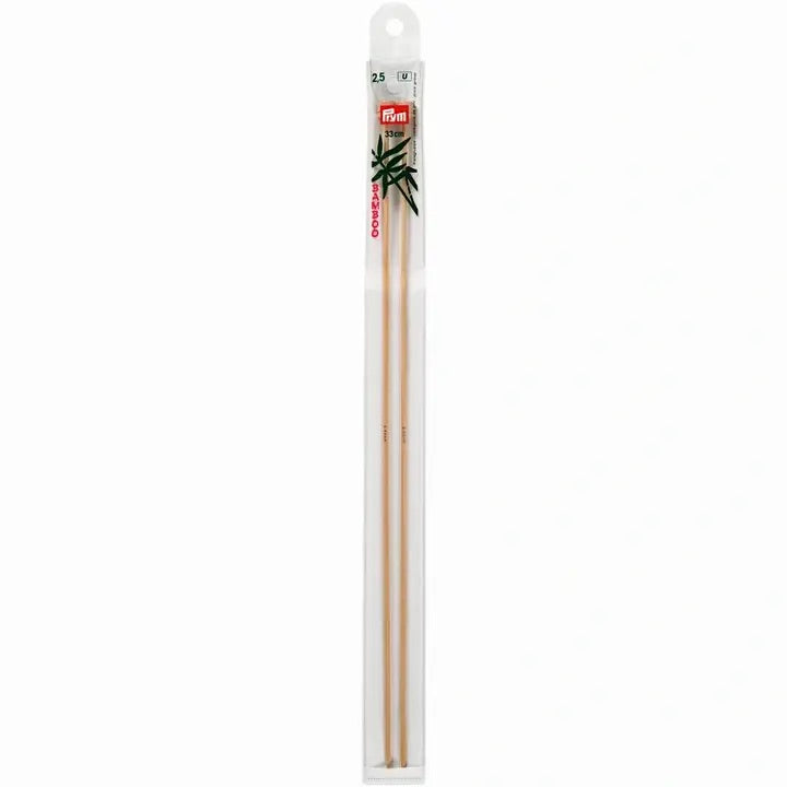 Prym Single Point Straight Bamboo Knitting Needles, 3.0mm-10mm, 33cm
