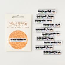 Load image into Gallery viewer, Kylie and the Machine Woven Labels - Made With Love and Swear Words
