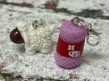 Load image into Gallery viewer, Wool Themed Progress Keeper Stitch Markers Set
