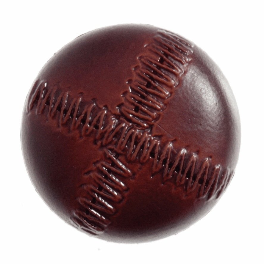 Imitation Leather Stitched Look Buttons, Red Brown, 23mm