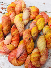 Load image into Gallery viewer, Superwash Bluefaced Leicester Nylon Ultimate Sock Yarn, 100g/3.5oz, That’s My Peach
