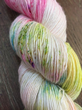 Load image into Gallery viewer, Superwash Merino Single Ply Fingering Yarn, 100g/3.5oz, Look at the Flowers
