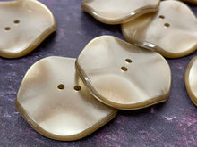 Load image into Gallery viewer, Vintage French Amber Opalescent Buttons, 35mm
