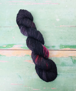 Superwash Silver Sparkle Sock Yarn, 100g/3.5oz, Eccentric Orbit