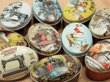 Load image into Gallery viewer, Vintage Style Collectible Sewing Tin
