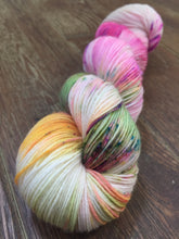 Load image into Gallery viewer, Superwash Bluefaced Leicester Nylon Ultimate Sock Yarn, 100g/3.5oz, Look at the Flowers
