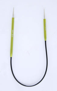KnitPro Zing Fixed Circular Knitting Needles 25cm, Sizes 2mm - 5mm