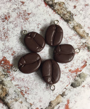 Load image into Gallery viewer, Set of Coffee Beans Stitch Markers Progress Keepers
