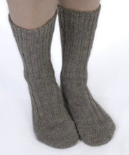 Load image into Gallery viewer, Natural Brown Wool Socks from Kerry Woollen Mills
