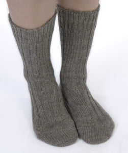 Natural Brown Wool Socks from Kerry Woollen Mills