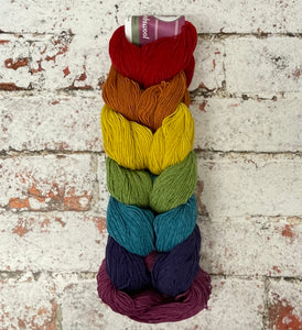 Kinross 4 Ply Rainbow Mini Skein Hanks, 7x20g