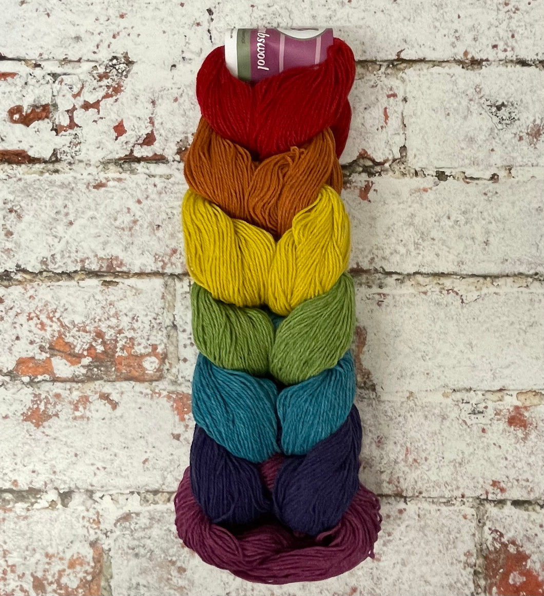 Kinross 4 Ply Rainbow Mini Skein Hanks, 7x20g