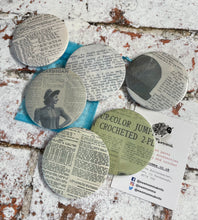 Load image into Gallery viewer, Vintage Knitting and Crochet Pattern Pocket Mirror
