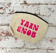 Load image into Gallery viewer, Yarn Snob Cotton Canvas Notions Pouch
