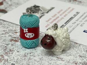 Wool Themed Progress Keeper Stitch Markers Set