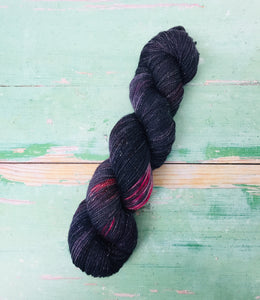 Superwash Silver Sparkle Sock Yarn, 100g/3.5oz, Eccentric Orbit