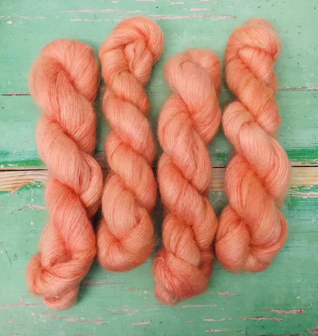 Superwash Kid Mohair Silk Lace Yarn, 50g, 420m, Peachy