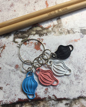 Load image into Gallery viewer, Set of 4 Face Covering Mask Stitch Markers
