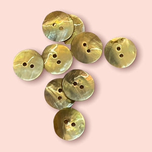 Light Gold Mother of Pearl Shell Buttons, 20mm